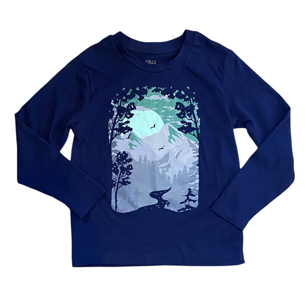 Falls Creek Boys Mountains Graphic Long Sleeve Shirt